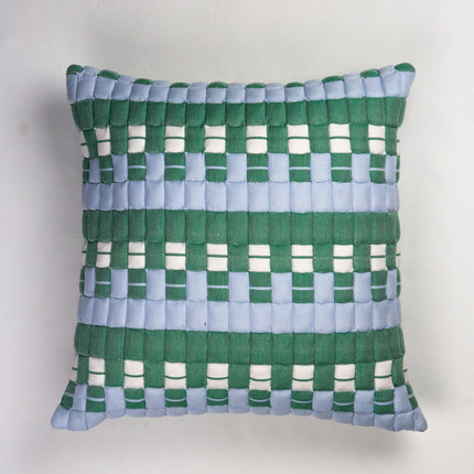 Sujani Quilted Pillow - Blue & Green