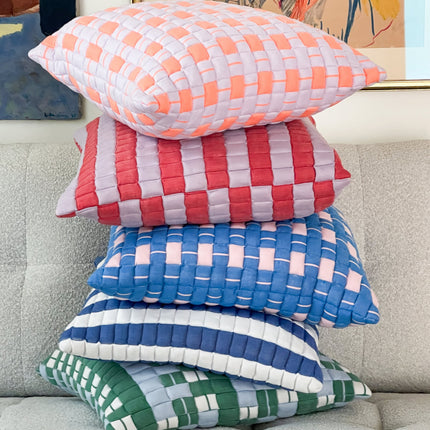 Sujani Striped Quilted Pillow