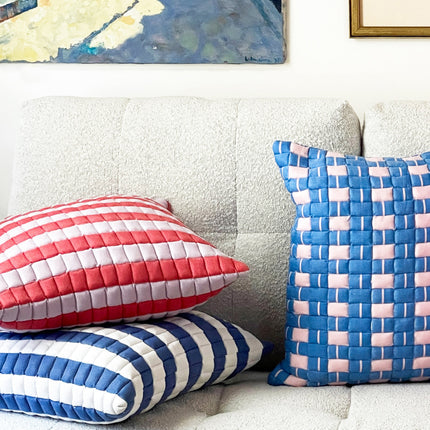 Sujani Striped Quilted Pillow