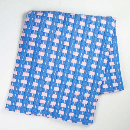 Quilted Sujani Throw Blanket - Soft Pink and Blue