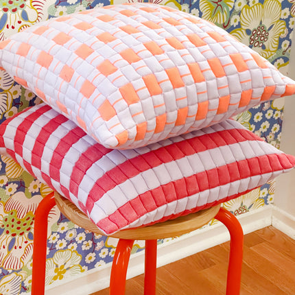Sujani Striped Quilted Pillow