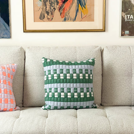 Sujani Quilted Pillow - Blue & Green