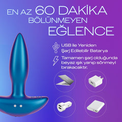 Durex Vibrating Anal Plug – 7 Modes, USB Rechargeable, Silicone, Waterproof (8 cm)