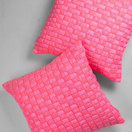 Sujani Quilted Pillow - Neon Pink