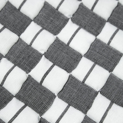 Quilted Sujani Throw Blanket - Soft Black & White