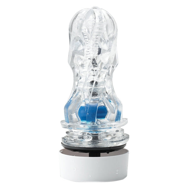 TENGA Aero Cobalt Ring masturbator with removable textured elastomer sleeve