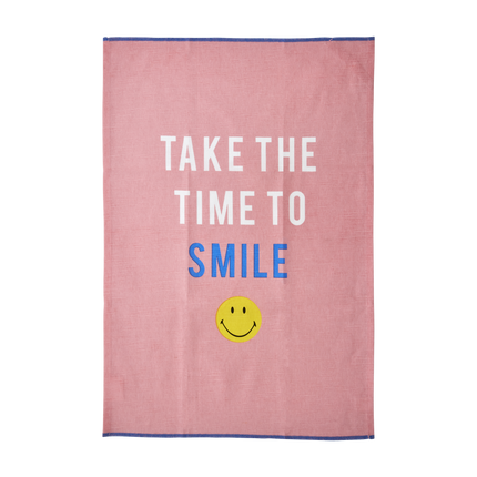 Cotton Tea Towel - Pink - Smiley®