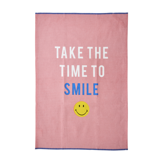 Cotton Tea Towel - Pink - Smiley®