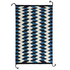 Teo Rug in Blue/Black