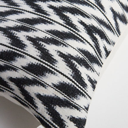 Toto Black + White Ikat Pillow