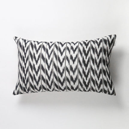 Toto Black + White Ikat Pillow