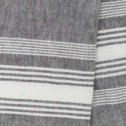 Grey Chambray Striped Kitchen Towel