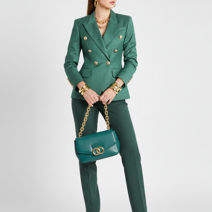 UPPER WEST SIDE Emerald Double-Breasted Blazer BYMANYC ® New York