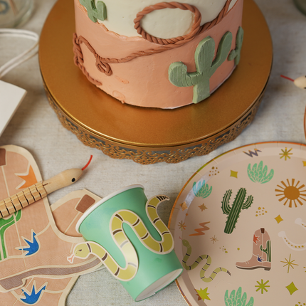 Sssssnake Catcher Western Theme Paper Plates (x 12)