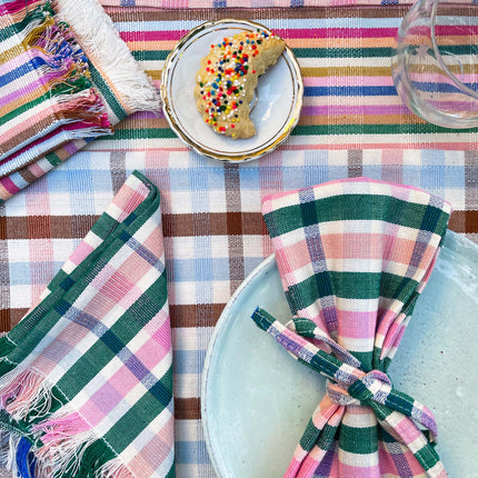 Lola Plaid Dinner Napkin