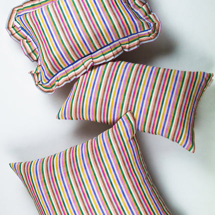 Valentina Rainbow Stripe Pillows