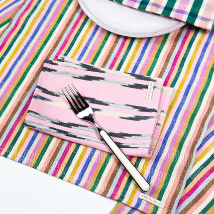 Xela Light Pink Jaspe Cocktail Napkins Set of 4