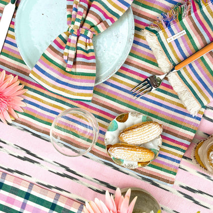 Xela Light Pink Jaspe Table Runner