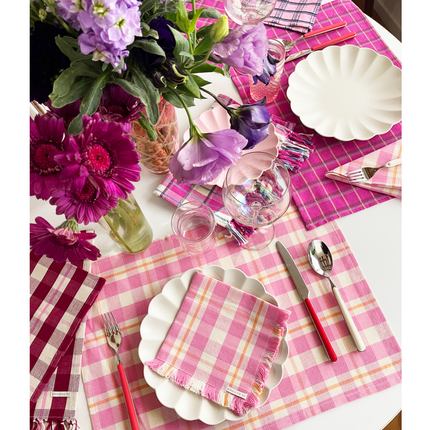 San Lucas Plaid Pink Placemat
