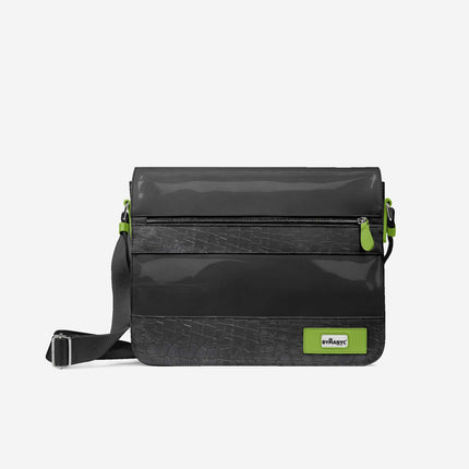 Vegan Urban Stripe Messenger Bag 16” | BYMANYC ® New York Downtown Edge