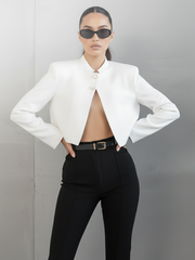 Versatile Stand Collar Blazer, Manhattan | BYMANYC ® New York