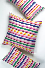 Vintage 70s Rainbow Striped Pillow
