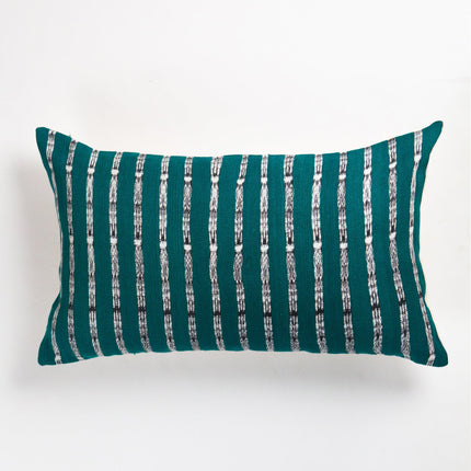 Vintage Teal Green Ikat Pillow