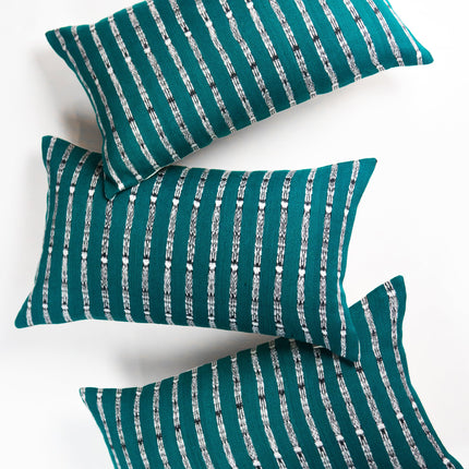 Vintage Teal Green Ikat Pillow