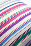Vintage Luna Striped Ikat Pillow 12x20 – Handwoven Guatemalan Textile