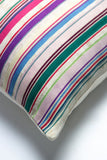 Vintage Luna Striped Ikat Pillow 12x20 – Handwoven Guatemalan Textile