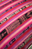 Vintage Magenta, Red and Black Ikat Pillow