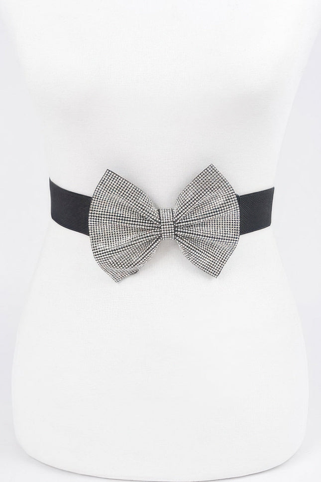 Meatpacking Rhinestone Ribbon Stretch Belt
