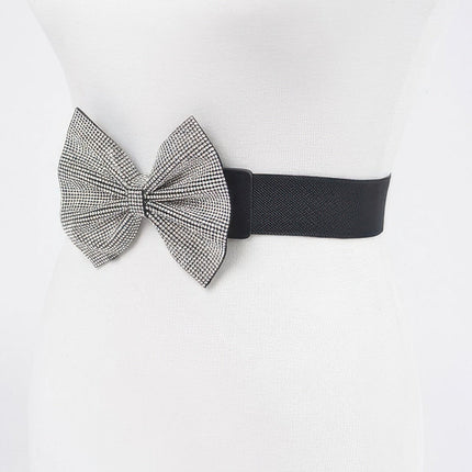 Meatpacking Rhinestone Ribbon Stretch Belt