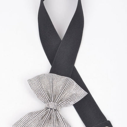 Meatpacking Rhinestone Ribbon Stretch Belt