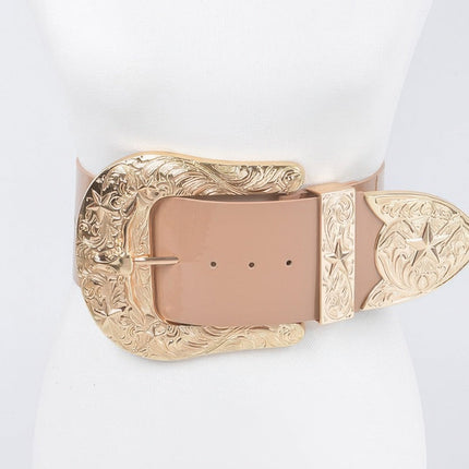 Harlem Wide Enamel-Detail Waist Belt