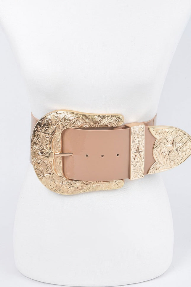 Harlem Wide Enamel-Detail Waist Belt