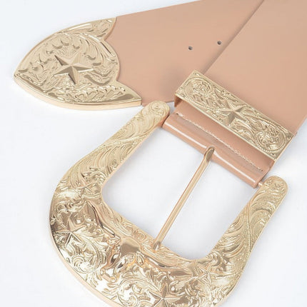 Harlem Wide Enamel-Detail Waist Belt