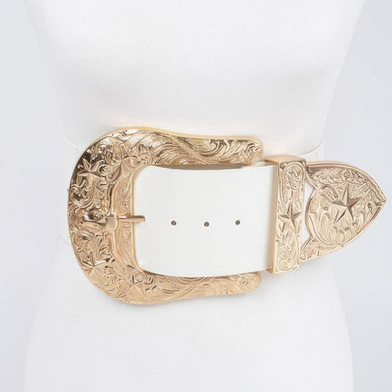 Harlem Wide Enamel-Detail Waist Belt