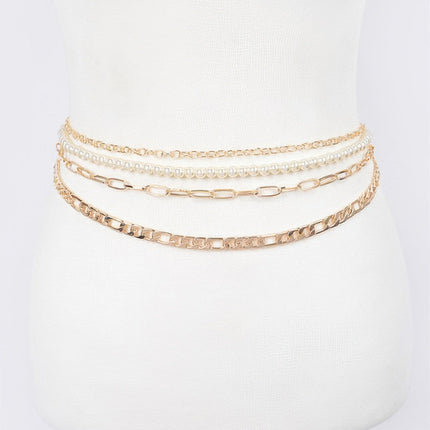 Dumbo Slim Layered Chain Belt