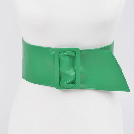 Hudson Wide Faux-Leather Waist Belt