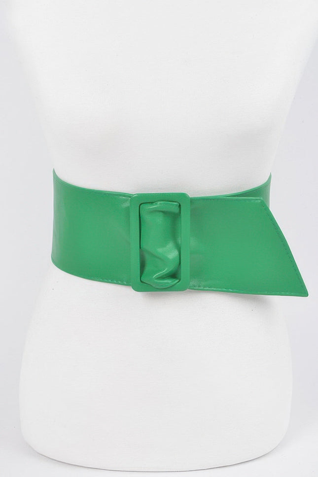 Hudson Wide Faux-Leather Waist Belt