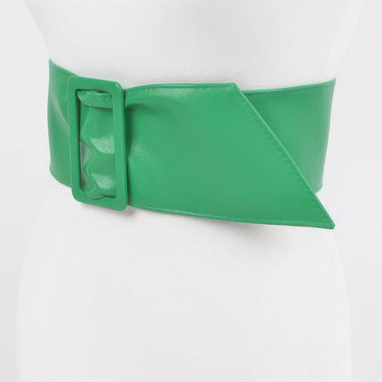 Hudson Wide Faux-Leather Waist Belt