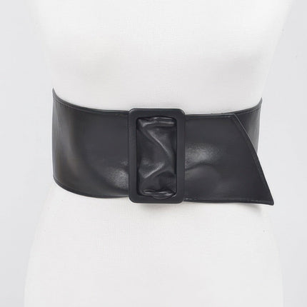 Hudson Wide Faux-Leather Waist Belt