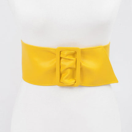 Hudson Wide Faux-Leather Waist Belt