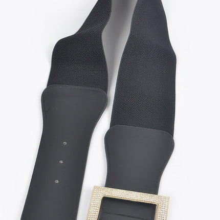 Nolita Rhinestone Buckle Stretch Belt
