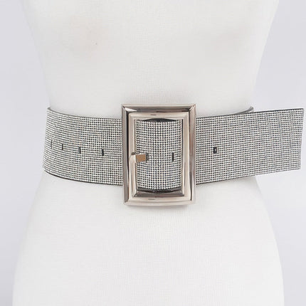 Tribeca Wide Stone-Style PVC Waist Belt