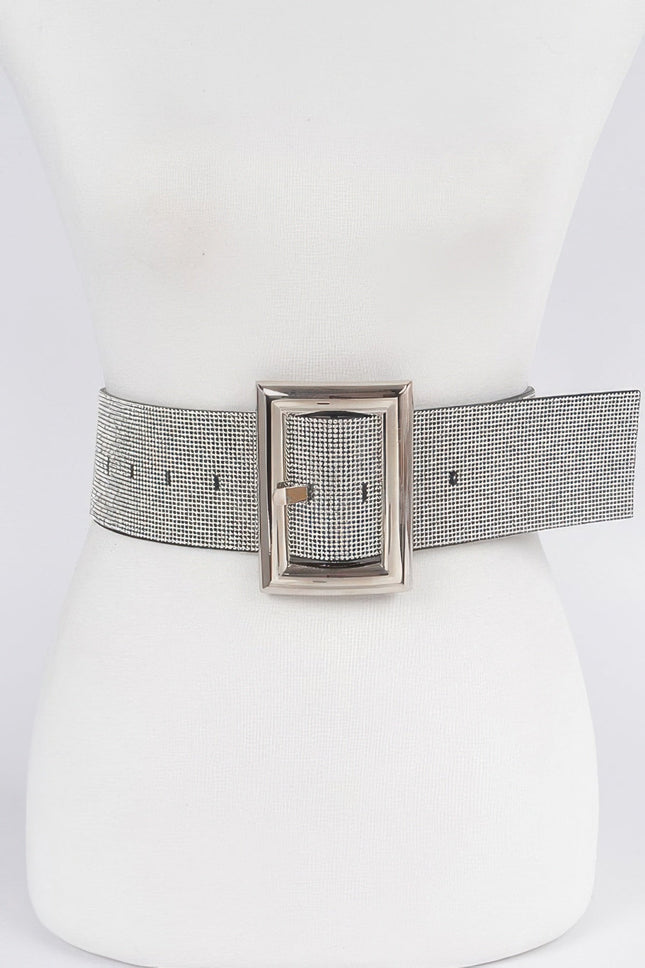 Tribeca Wide Stone-Style PVC Waist Belt