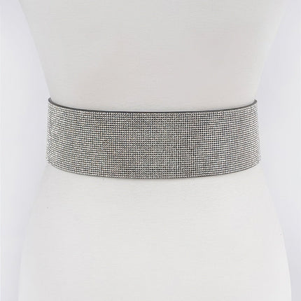 Tribeca Wide Stone-Style PVC Waist Belt