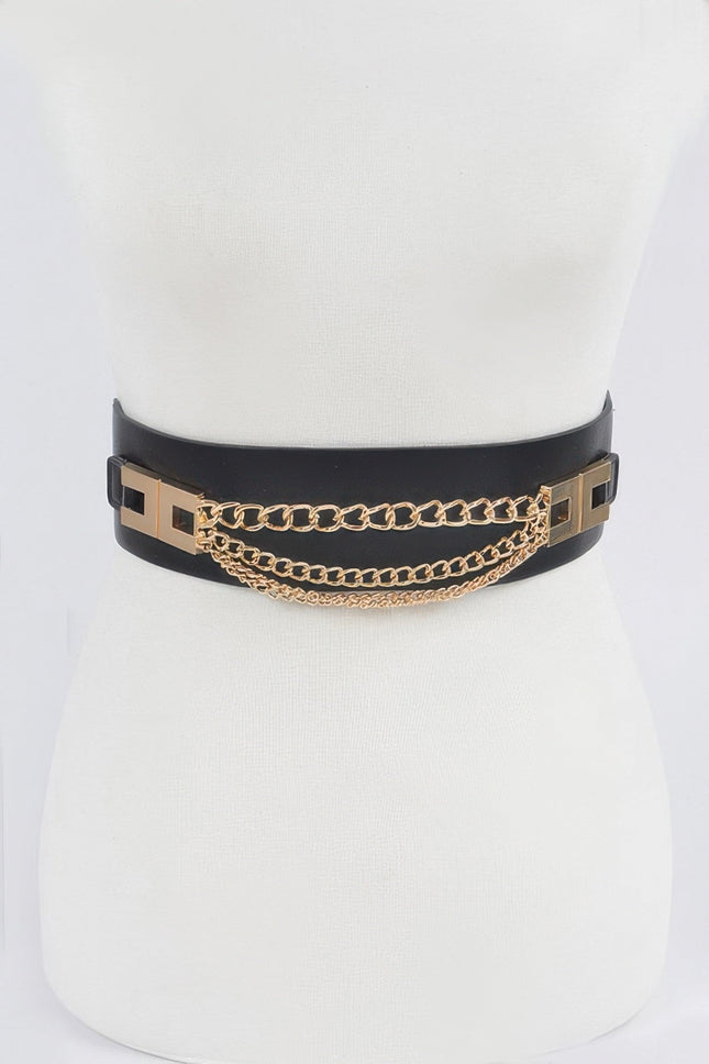 Madison Layered-Chain Stretch Belt