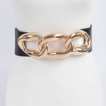 Gramercy Park Chain-Detail Stretch Belt